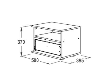 Тумба с 1-м ящиком Ольга 14
